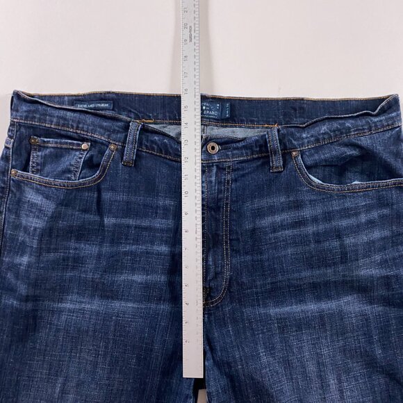Lucky Brand 181 Relaxed Straight Jeans Mens 46 x 32 Measure 45 x 30 Blue Stretch - Picture 9 of 12